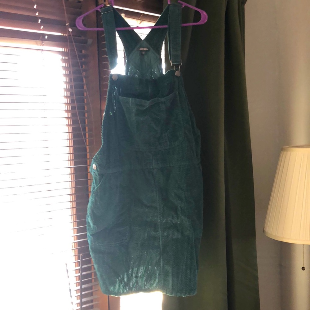 Wild Fable Green Velvet Overall Dress